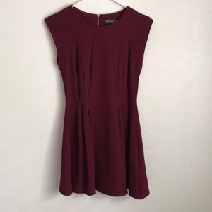 Topshop petite burgundy dress